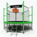 Миниатюра Батут i-JUMP Classic Basket 8ft с нижней сетью и лестницей (green) 5  мини
