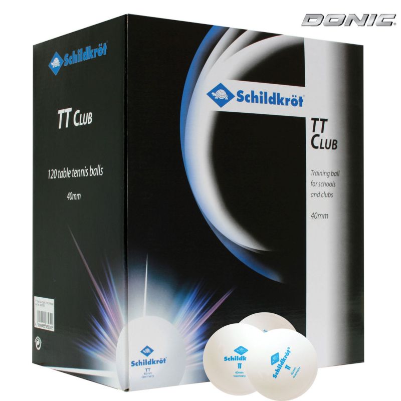 Фотография Мячики для настольного тенниса DONIC 2T-CLUB, белый (120 шт) 0