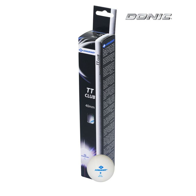 Фотография Мячики для настольного тенниса DONIC 2T-CLUB, 6 шт, белый 0
